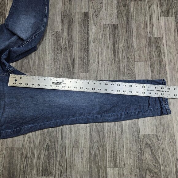 Lee Riders Jeans Womens 12P Blue Straight Leg Stretch Denim Mid Rise Casual - Picture 9 of 11